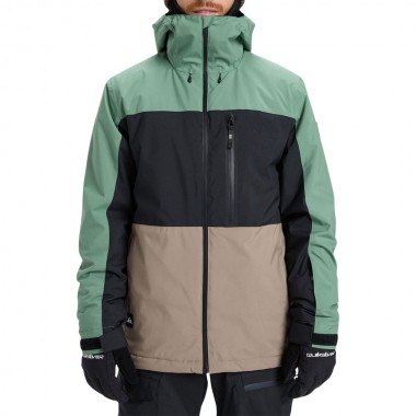 QUIKSILVER SYCAMORE BLOCK 20K SNOW JACKET DARK IVY