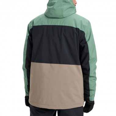 QUIKSILVER SYCAMORE BLOCK 20K SNOW JACKET DARK IVY