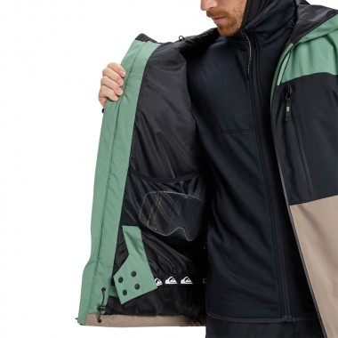 QUIKSILVER SYCAMORE BLOCK 20K SNOW JACKET DARK IVY