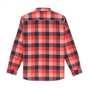 QUIKSILVER MOTHERFLY PLAID LS SHIRT MINERAL RED CHECK