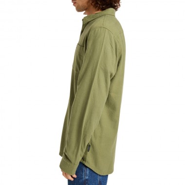QUIKSILVER MOTHERFLY SOLID LS SHIRT LODEN GREEN
