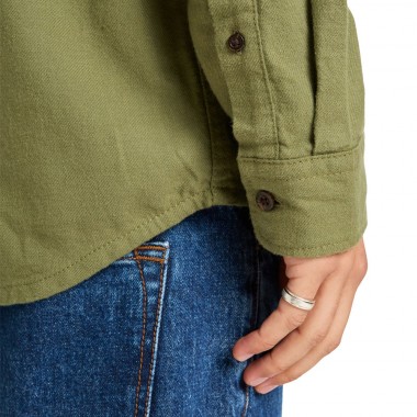 QUIKSILVER MOTHERFLY SOLID LS SHIRT LODEN GREEN