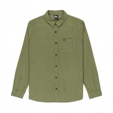 QUIKSILVER MOTHERFLY SOLID LS SHIRT LODEN GREEN