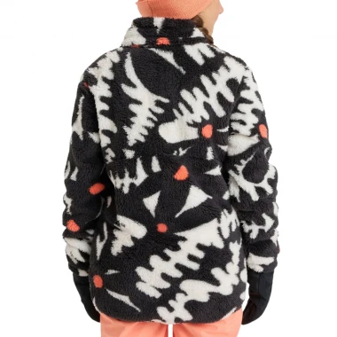 ROXY ALABAMA K FLEECE TRUE BLACK BIG FLOWER