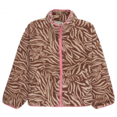ROXY LIKE ELECTRICITY K ZIP FLEECE PARCHMENT ANIMAL FLORAL BIG