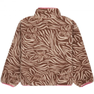 ROXY LIKE ELECTRICITY K ZIP FLEECE PARCHMENT ANIMAL FLORAL BIG