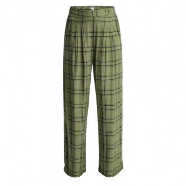 ROXY GREAT INFLUENCE W PANTS OIL GREEN NATURAL PLAID