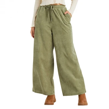 ROXY LEKEITIO CORD W PANTS OIL GREEN