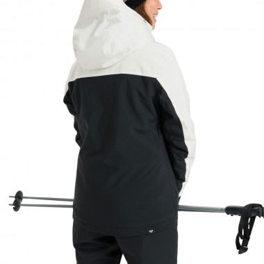 ROXY FREE JET BLOCK W SNOW JACKET ANTHRACITE