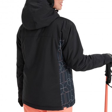 ROXY GALAXY W SNOW JACKET TRUE BLACK BOBBY LINE