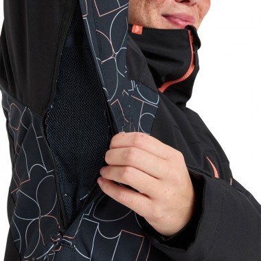 ROXY GALAXY W SNOW JACKET TRUE BLACK BOBBY LINE