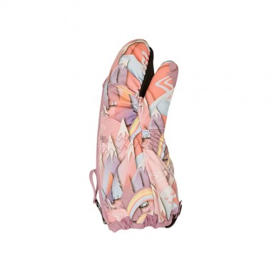 ROXY SNOWS UP K SNOW MITTENS CORAL CHIC PAPERCUT