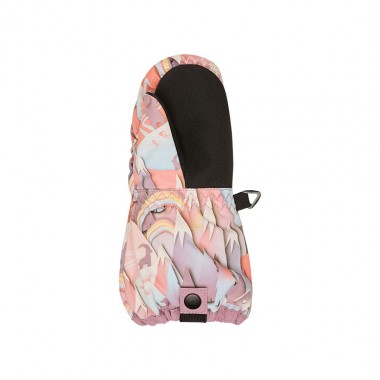 ROXY SNOWS UP K SNOW MITTENS CORAL CHIC PAPERCUT