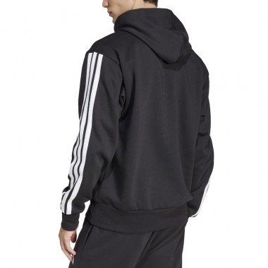 ADIDAS ESSENTIALS 3S HOODIE BLACK/WHITE