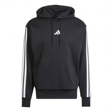 ADIDAS ESSENTIALS 3S HOODIE BLACK/WHITE