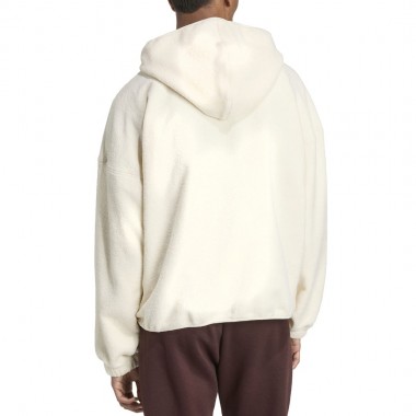 ADIDAS FUTURE ICONS SMALL LOGO FLEECE ZIP HOODIE CREWHT