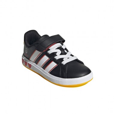 ADIDAS X MICKEY MOUSE GRAND COURT K SHOES CBLACK/FTWWHT/COLRED