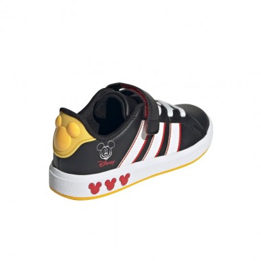 ADIDAS X MICKEY MOUSE GRAND COURT K SHOES CBLACK/FTWWHT/COLRED