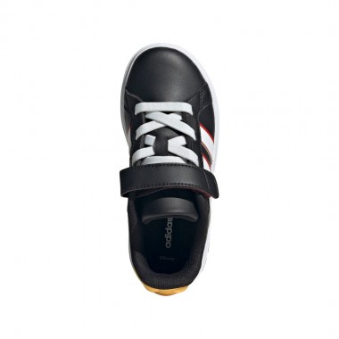 ADIDAS X MICKEY MOUSE GRAND COURT K SHOES CBLACK/FTWWHT/COLRED