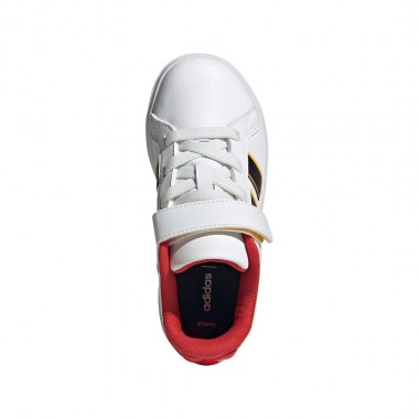 ADIDAS X MICKEY MOUSE GRAND COURT K SHOES FTWWHT/CBLACK/BOGOLD