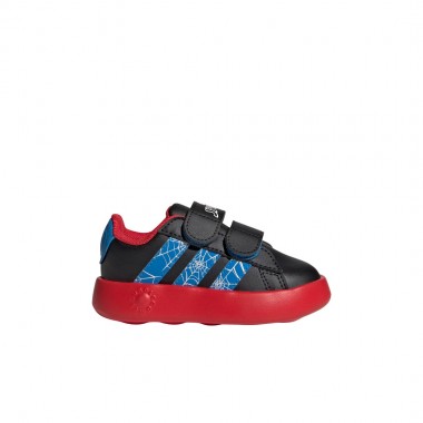 ADIDAS X SPIDER MAN GRAND COURT INF SHOES CBLACK/BRBLUE/PURRUB