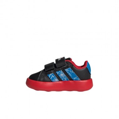 ADIDAS X SPIDER MAN GRAND COURT INF SHOES CBLACK/BRBLUE/PURRUB
