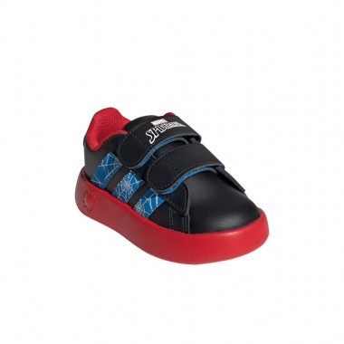 ADIDAS X SPIDER MAN GRAND COURT INF SHOES CBLACK/BRBLUE/PURRUB