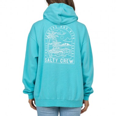 SALTY CREW ARCHWAY W ZIP HOODIE TURQUOISE