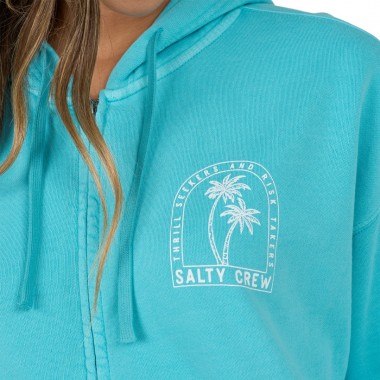 SALTY CREW ARCHWAY W ZIP HOODIE TURQUOISE