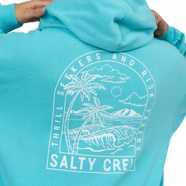 SALTY CREW ARCHWAY W ZIP HOODIE TURQUOISE