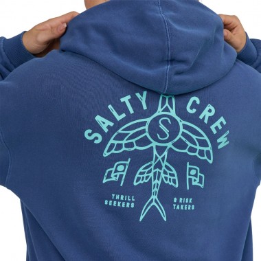 SALTY CREW FLYING HIGH W HOODIE NAVY