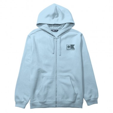 SALTY CREW STITCHED ZIP HOODIE CLEAR SKY