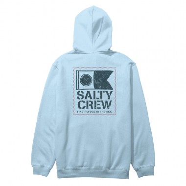 SALTY CREW STITCHED ZIP HOODIE CLEAR SKY