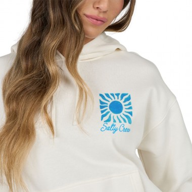 SALTY CREW SUNBLOCK W HOODIE OFF WHITE