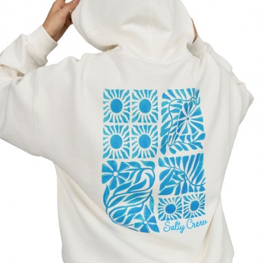 SALTY CREW SUNBLOCK W HOODIE OFF WHITE