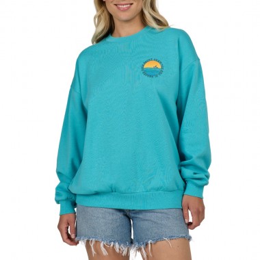 SALTY CREW SUNSET W CREWNECK TURQUOISE