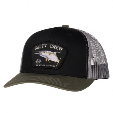 SALTY CREW SURFACE RETRO TRUCKER CAP BLACK/OLIVE