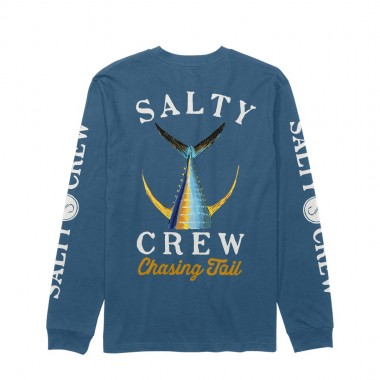 SALTY CREW TAILED LS TEE CAST BLUE