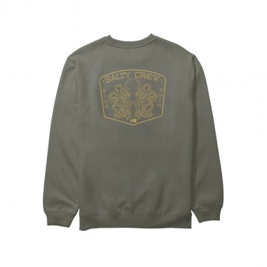 SALTY CREW TAKO CLUB CREWNECK DUSTY OLIVE