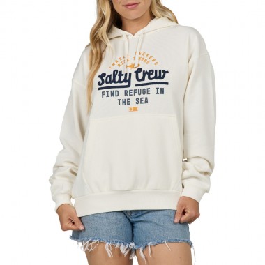 SALTY CREW UNSCRIPTED W HOODIE OFF WHITE