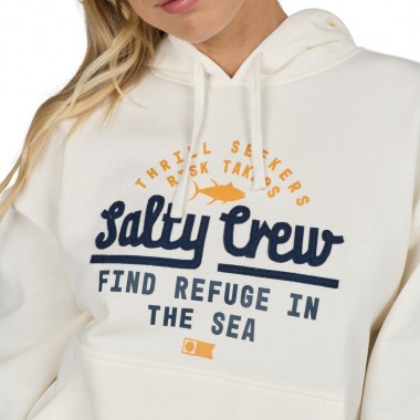 SALTY CREW UNSCRIPTED W HOODIE OFF WHITE