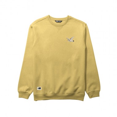 SALTY CREW WORN IN CREWNECK MINERAL YELLOW