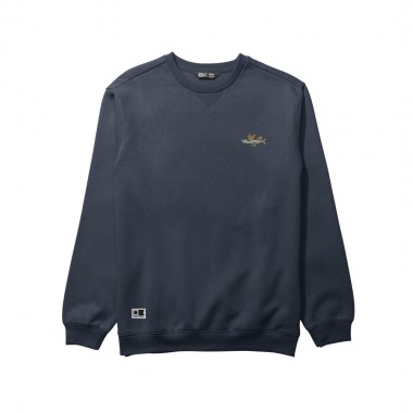 SALTY CREW WORN IN CREWNECK NAVY