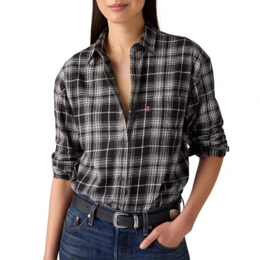 LEVIS WESTERN HARLIE LS FLANNEL SHIRT ALLEGRA PLAID ANTHRA