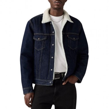 LEVI’S® TYPE 3 SHERPA TRUCKER JACKET DARK INDIGO/FLAT FINISH