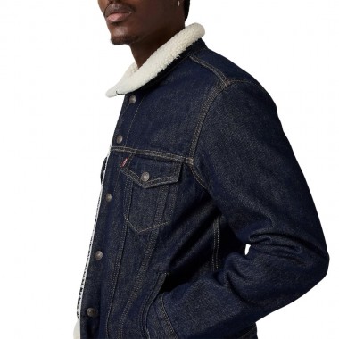 LEVI’S® TYPE 3 SHERPA TRUCKER JACKET DARK INDIGO/FLAT FINISH