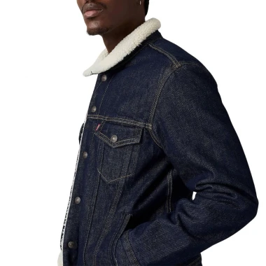 LEVI’S® TYPE 3 SHERPA TRUCKER JACKET DARK INDIGO/FLAT FINISH