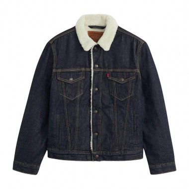 LEVI’S® TYPE 3 SHERPA TRUCKER JACKET DARK INDIGO/FLAT FINISH