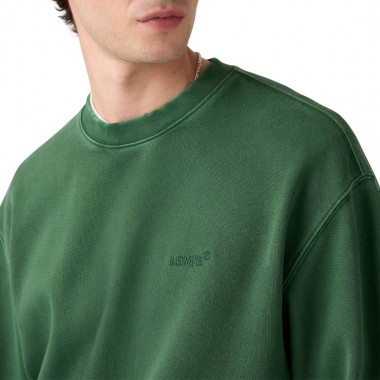 LEVI’S® AUTHENTIC CREW GARMENT DYE DARK GREEN