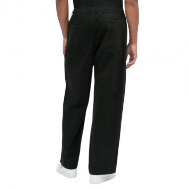 VOLCOM CHILLOW PLEAT ELASTIC WAIST PANTS ANTIQUE BLACK